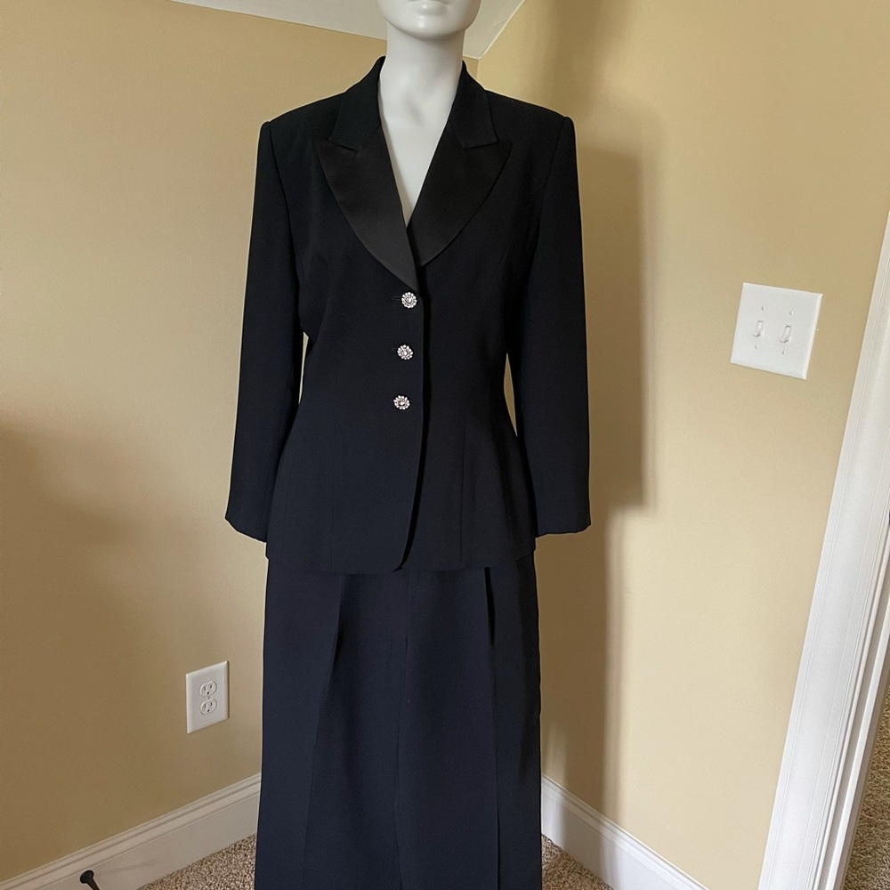 Vintage Albert Nipon Evening 3 Pc Tuxedo Suit - image 7